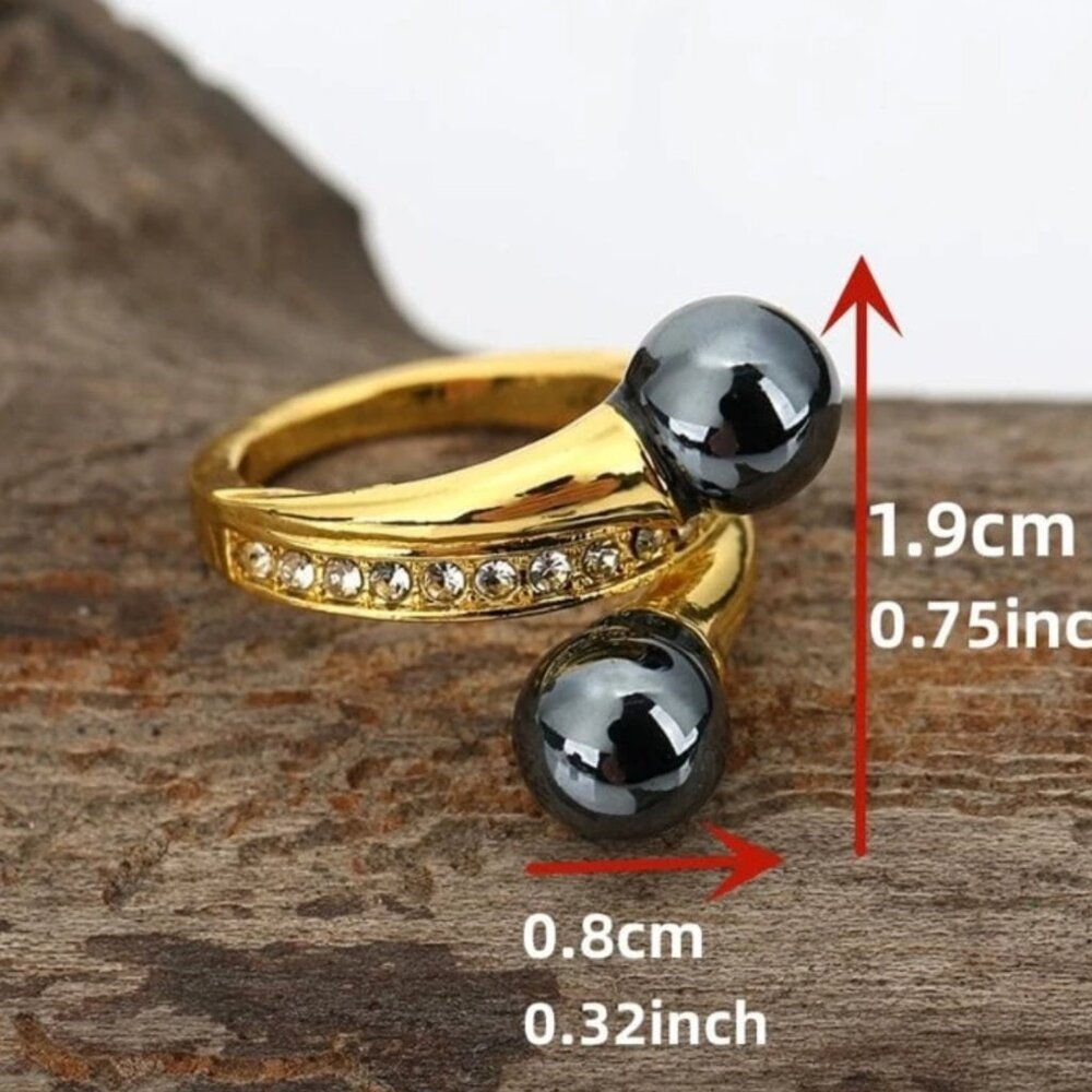 WHITEGOLD CITRINE BRIDAL WEDDING RING - Picture 3 of 7